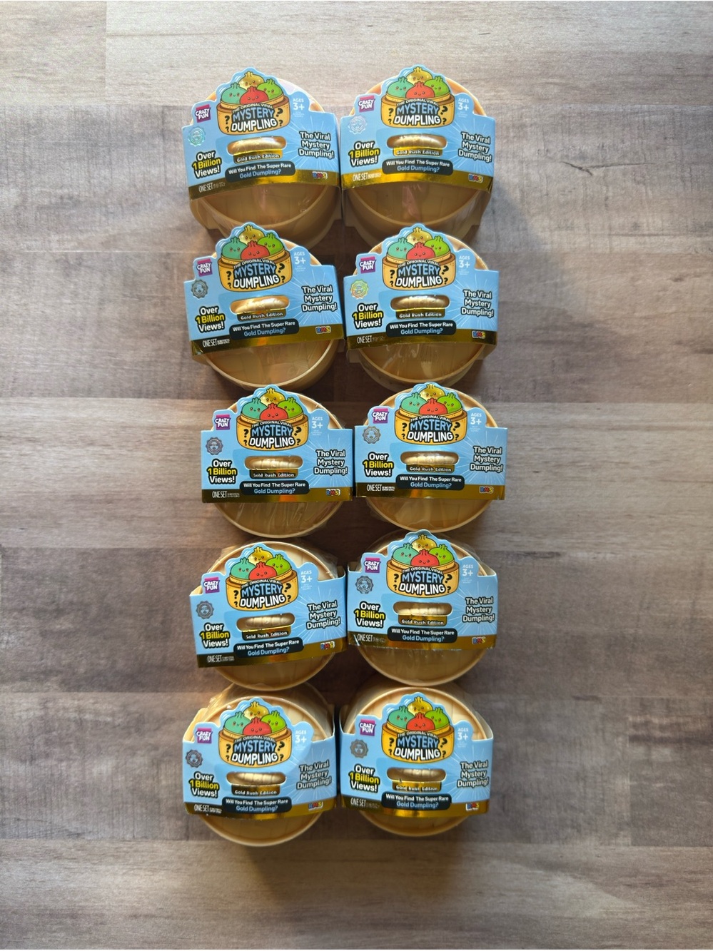 Viral Lot of 10 Mini Sealed RMS Crazy Fun Gold Rush Edition Dumplings 🩷